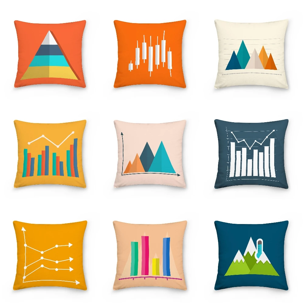 

Наволочка с диаграммой математики, для диванной подушки, для дивана