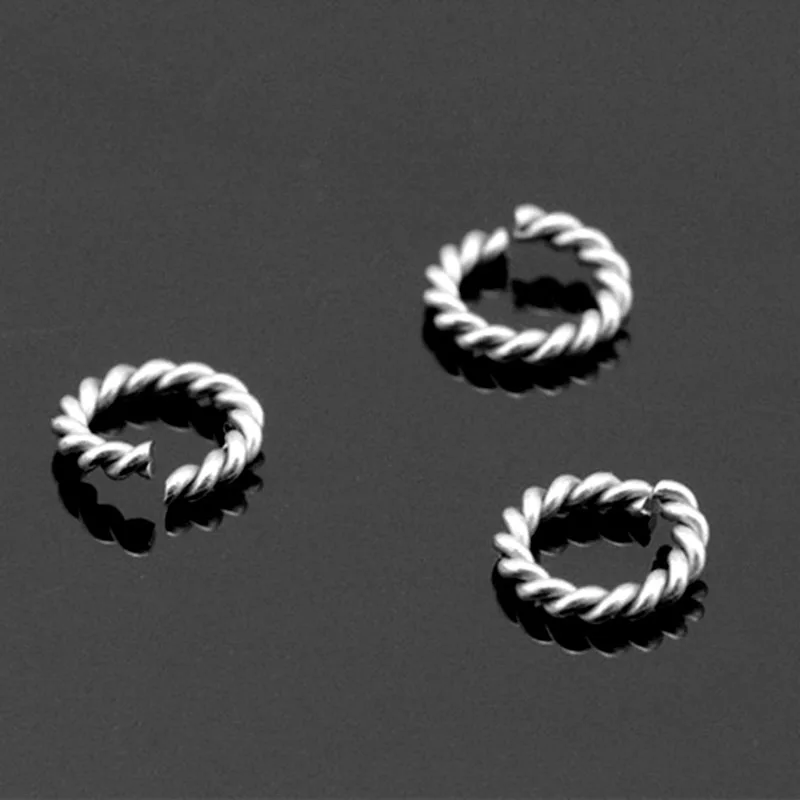

50pcs/lot Spiral Stainless Steel Open Jump Rings 6/8/10/12/15mm Silver Tone Split Rings Connectors for Jewelry Findings Making
