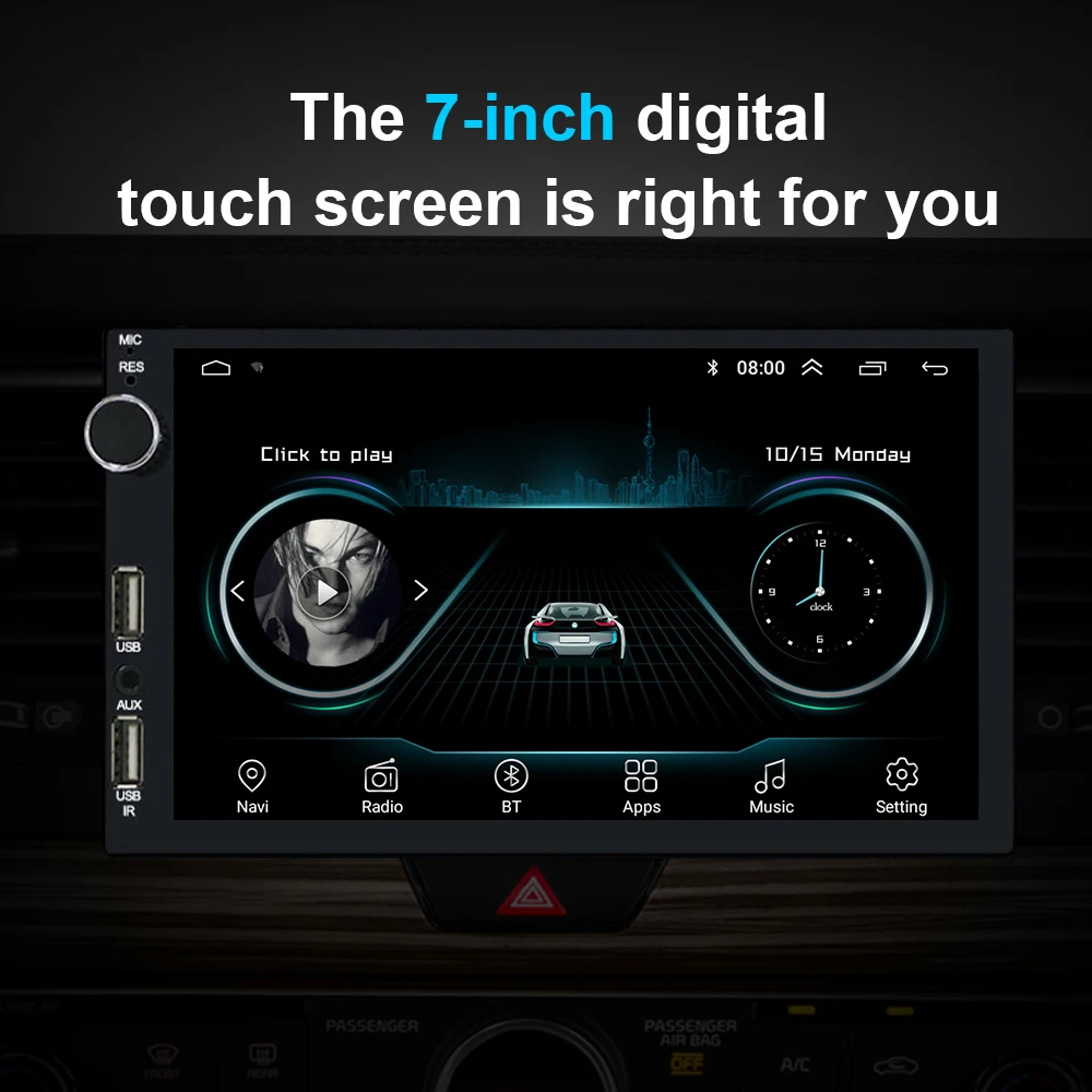 Автомобильный стерео MP5 плеер 7 дюймов Android 9 0 Bluetooth WiFi GPS RDS FM 1 Гб + 16 автомобильный