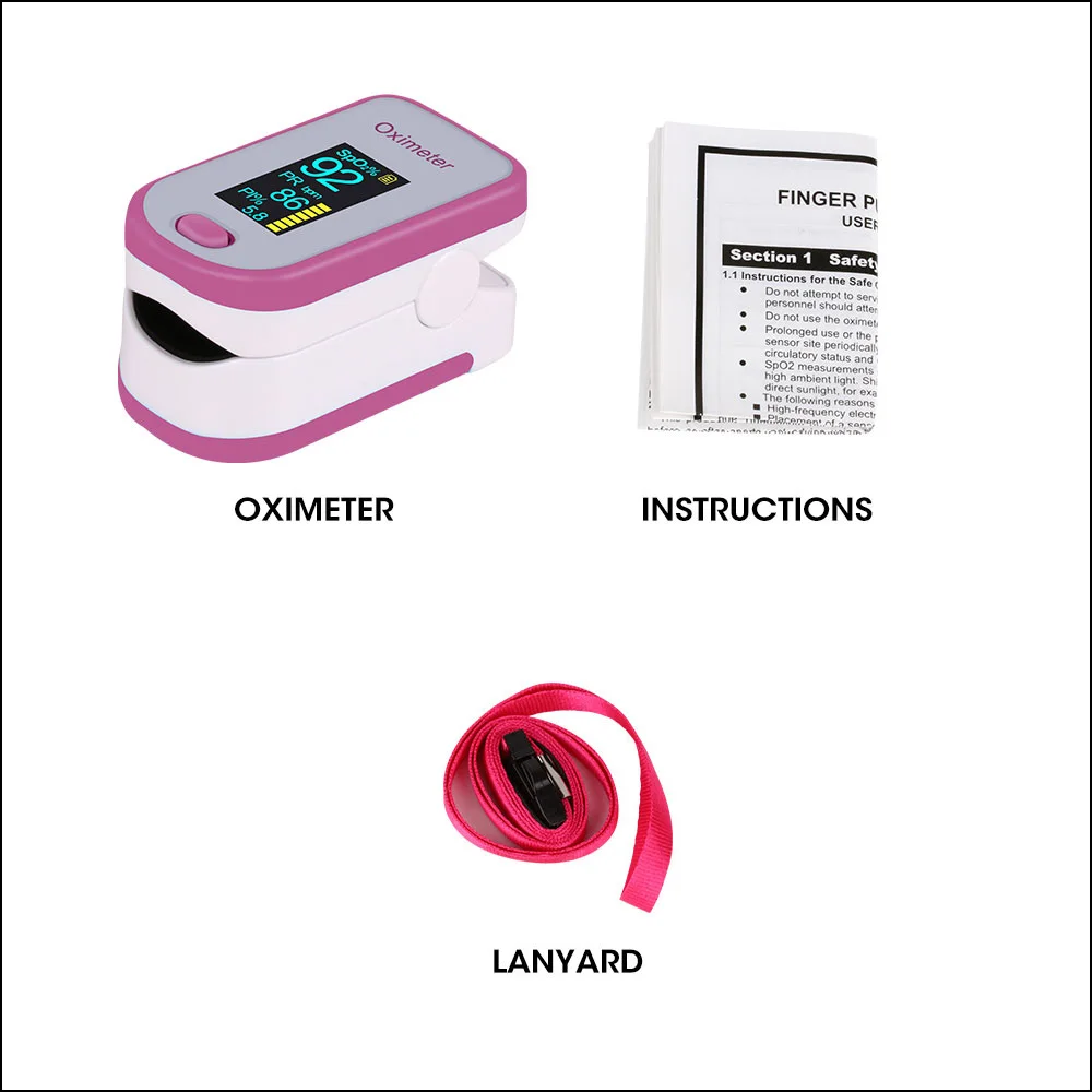 Портативный Пальчиковый Пульсоксиметр RZ цифровой бытовой монитор здоровья