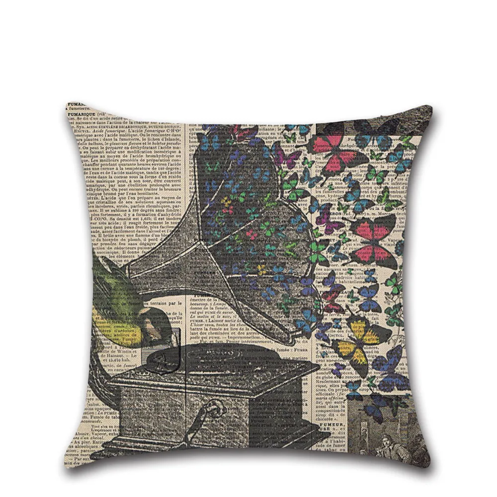 Чехол для подушки с принтом бабочки цветной Забавный чехол дивана