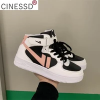 women vulcanize shoes casual fashion 2022 new comfortable breathable black pink flats female platform sneakers chaussure femme