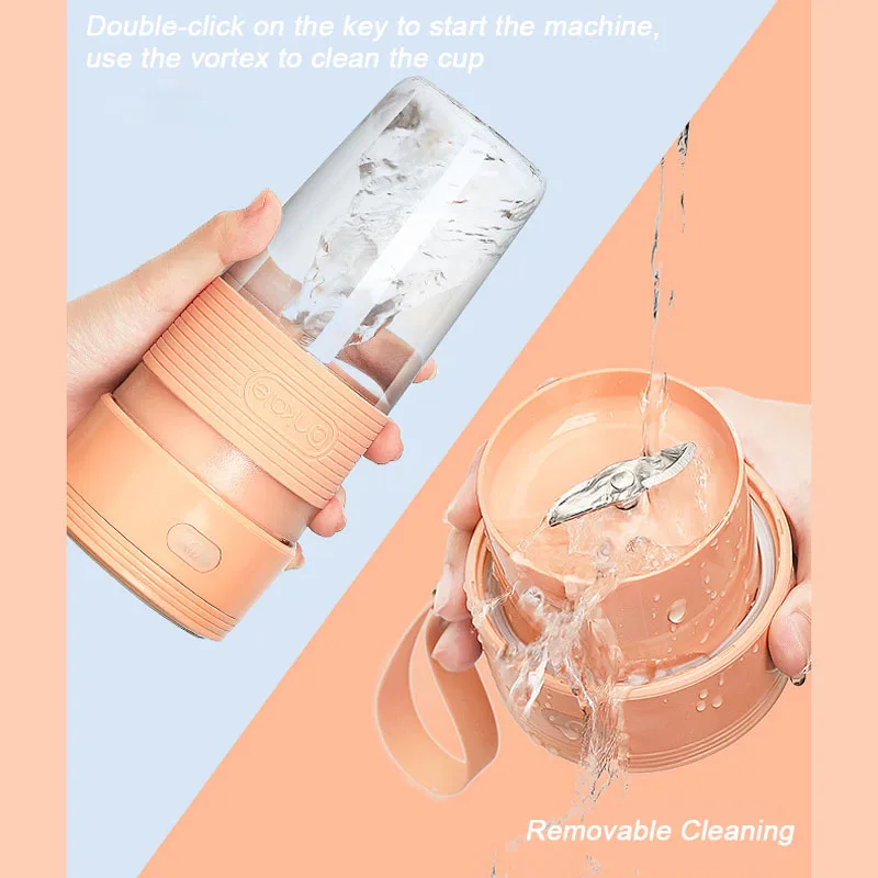 Электрическая соковыжималка портативная с USB зарядкой для фруктов овощей соевое