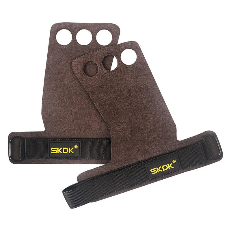 1 пара тренировочных перчаток для тяжелой атлетики из воловьей кожи женщин и