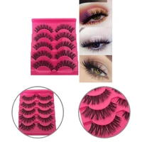 5 pairsset artificial eyelash decorative thick comfortable for lady faux eyelash false eyelash