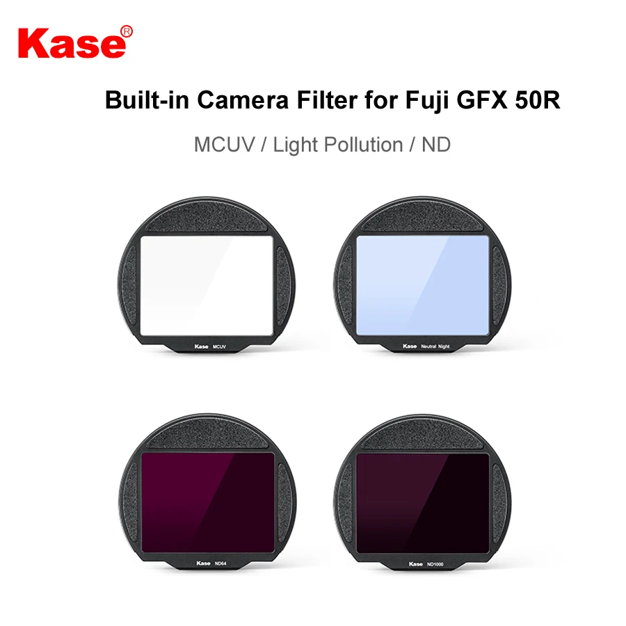 Kase Clip-in CMOS Protector MCUV/Neutral Density ND1000 ND64/Light Pollution Filter for Fujifilm GFX50R/GFX50S/GFX100 Camera