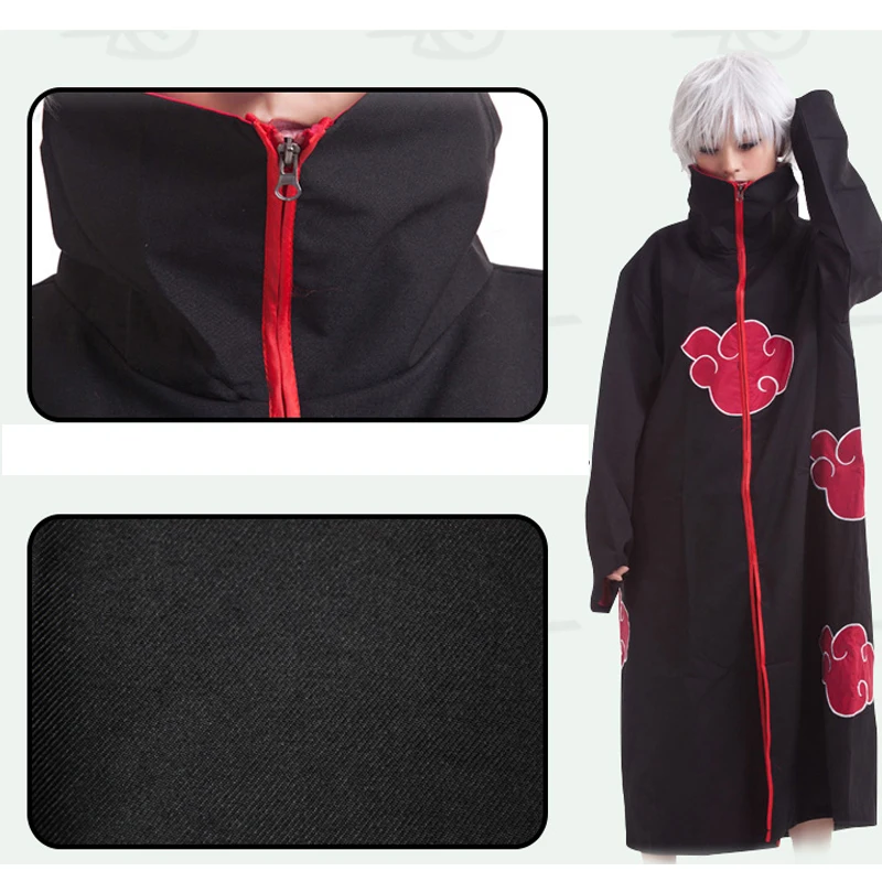 Аниме Наруто Акацуки Учиха Итачи Косплей черный плащ костюмы для комикс взрослых