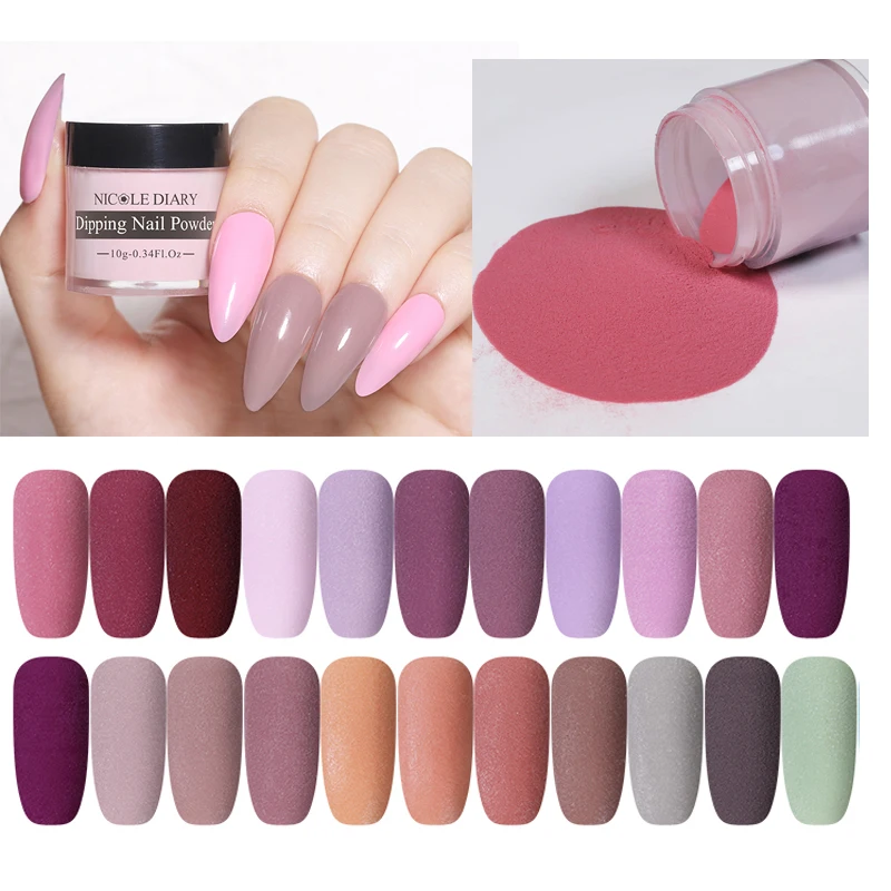 NICOLE DIARY матовые погружные Порошковые блестки для ногтей пигментные пылевые