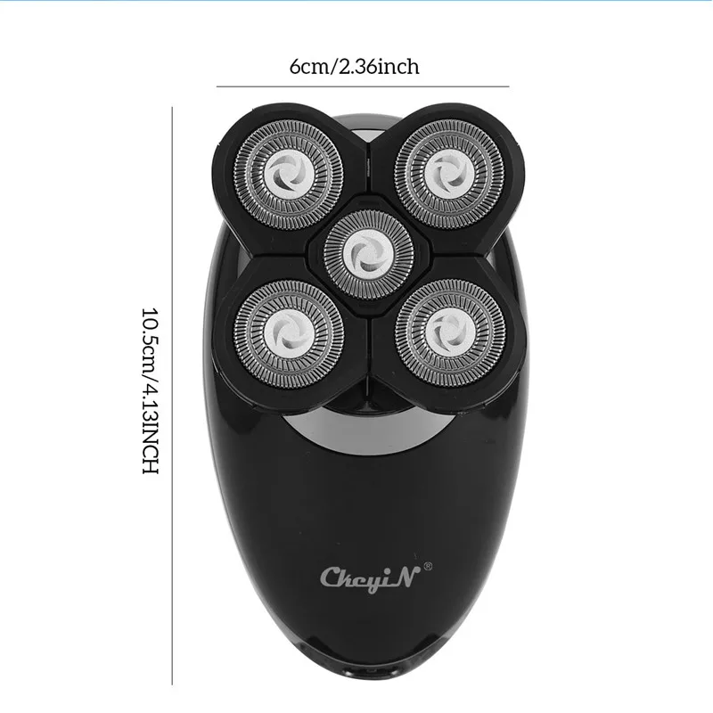 

3 in 1 Electric Shaver 5 Floating Shaving Head Razor Beard Trimmer Cordless Bald Hair Clipper Nose Hair Trimmer Men Grooming Kit