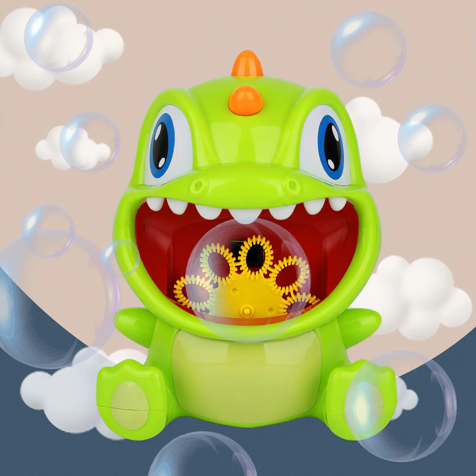 Милая пузырчатая машина динозавр Автоматическая летняя наружная электрическая