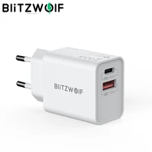 BlitzWolf BW-S20 20W 2-Port PD3.0 QC3.0 Wall Charger Phone Charger Support PPS FCP SCP AFC Fast Charging for iPhone for Huawei