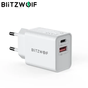 Blitzwolf bw-s20 20w 2-port pd3. 0 qc3. 0 wall charger phone charger support pps fcp scp afc fast charging for iphone for huawei 1 Item image