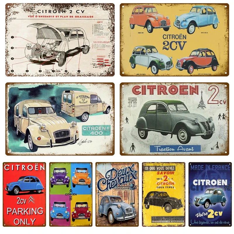

Металлическая табличка в стиле ретро освещения Citroen, металлическая табличка, Металлические Декоративные плакаты, мужская пещера, потертая ...