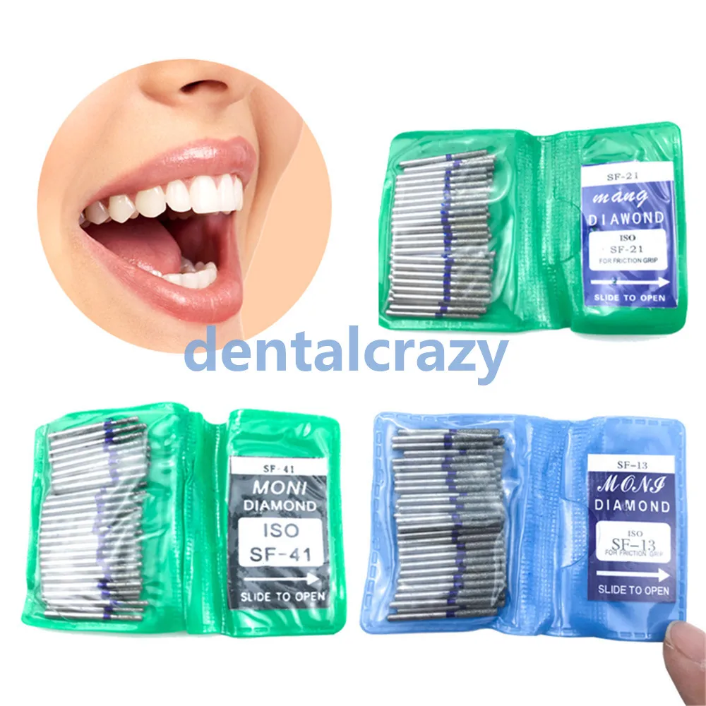 50 шт./пакет серии SF стоматологический алмаз FG высокоскоростные боры для