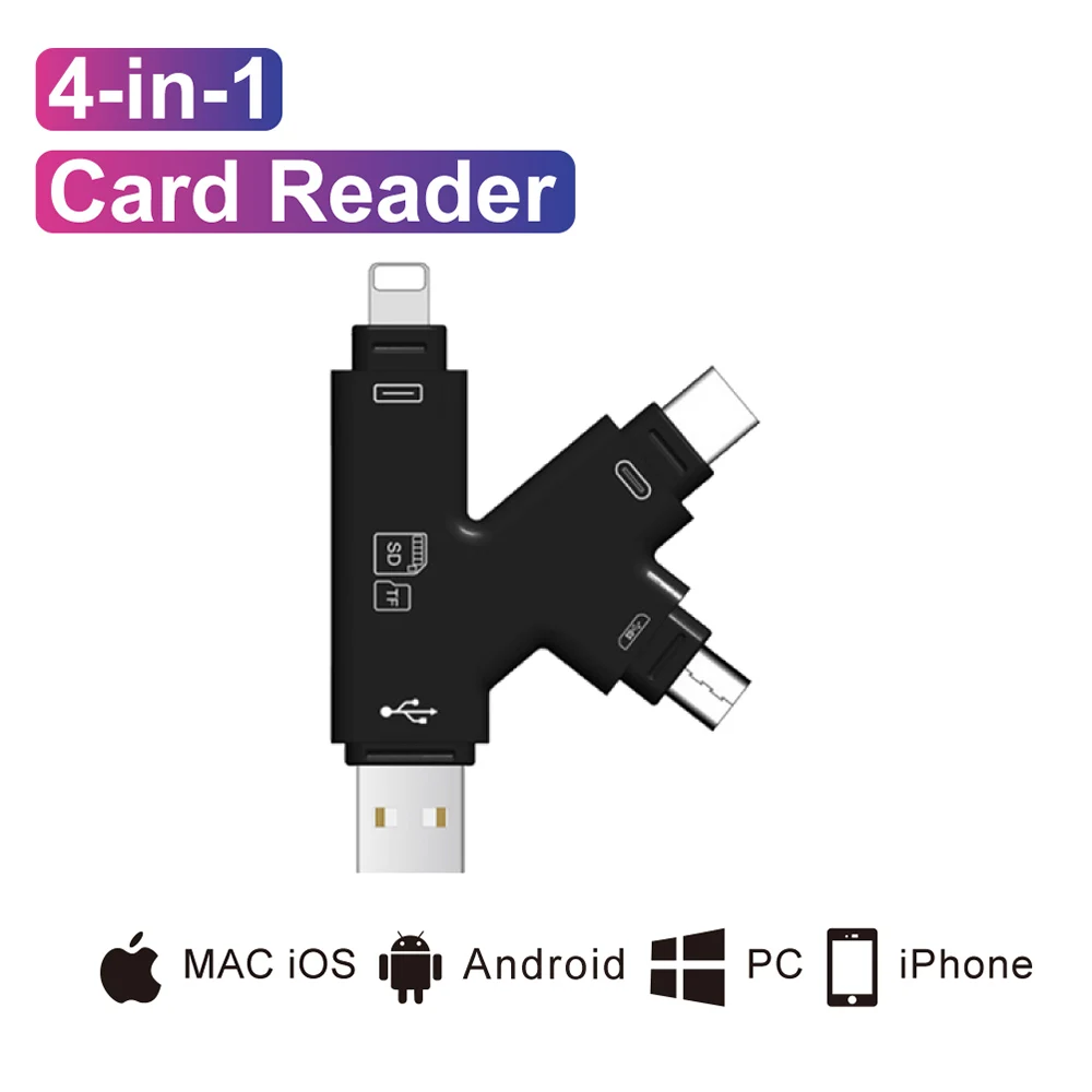 Кардридер Lightning Micro SD/TF OTG для iPhone 6/7/8 11 XR Plus iPod iPad | Компьютеры и офис