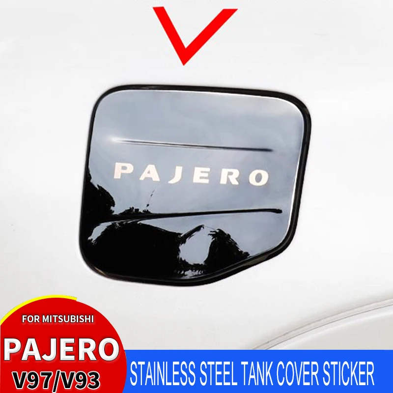 

For Mitsubishi Pajero V97 V93 Car Styling Stainless Steel Tank Cover Cticker Personalized Decoration Car Accessories