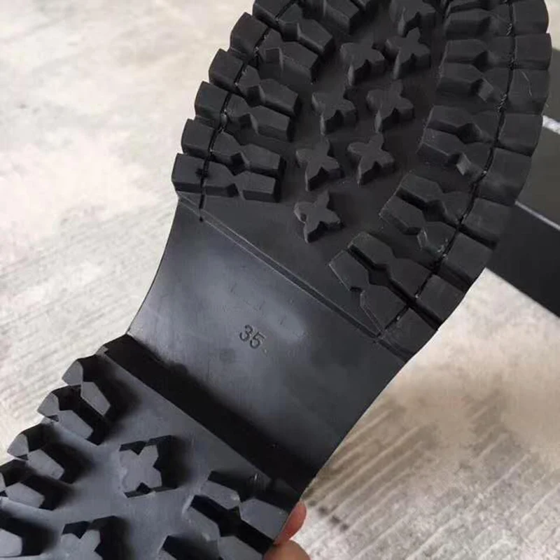 

vallu 2020 winter new full leather high tube lace-up long leather trim motorcycle boots high shoes