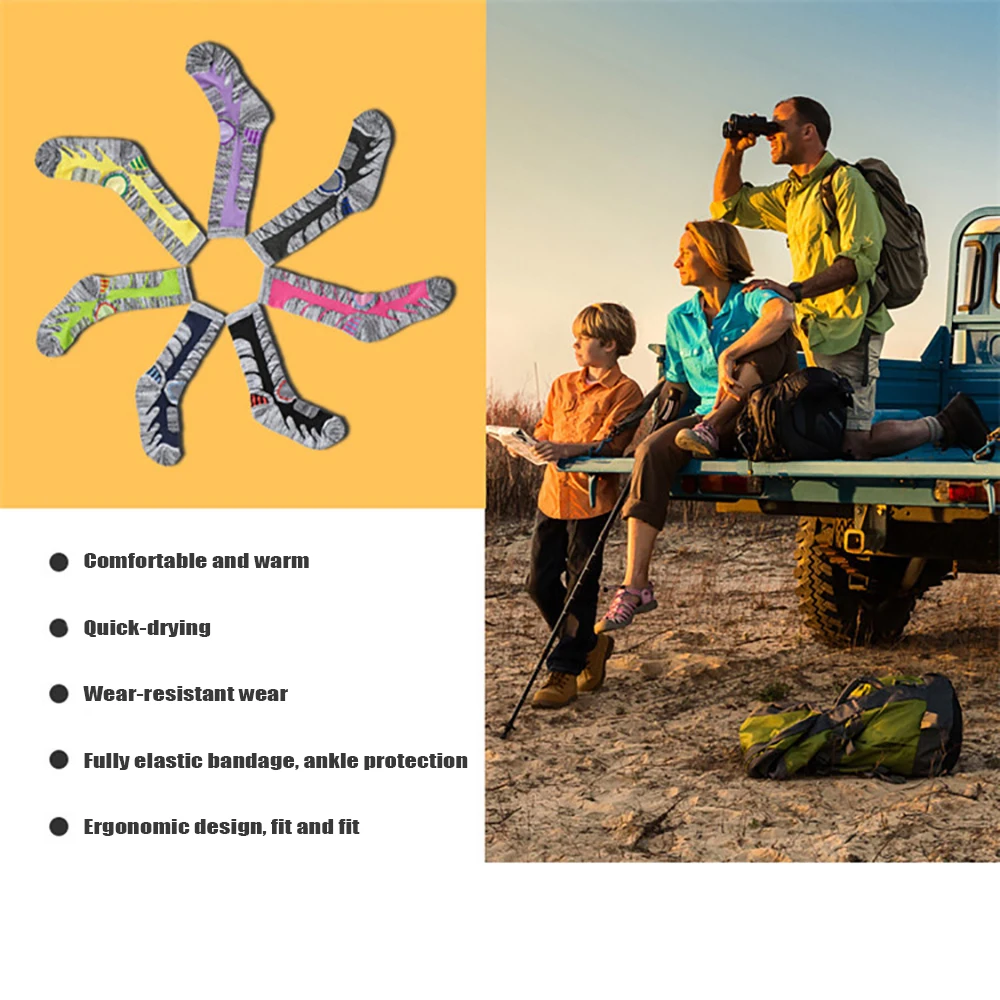 Thicker Soft Socks Warm Winter Men Women Thermal Stockings Outdoor Sports Snowboard Climbing Camping Hiking Snow Long Ski | Спорт и