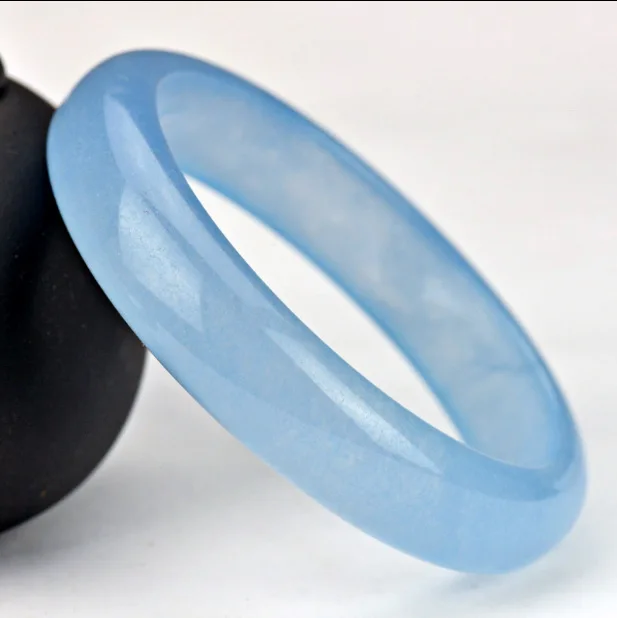 

Natural Blue Jade Bangle Bracelet Hand-Carved Charm Jewelry Fashion Accessories for Men Women Round Bangle Gifts