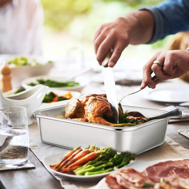 Большое предложение лазанья Пан набор из 2 коричневого прямоугольного торта