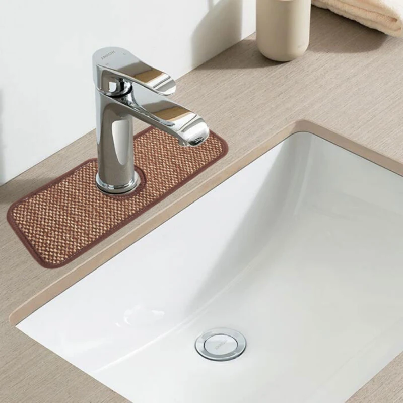 

Sinkmat Kitchen Faucet Splash Catcher Absorbent Pad Splash Guard Microfiber Kitchen Bathroom Faucet Water Drying Pad