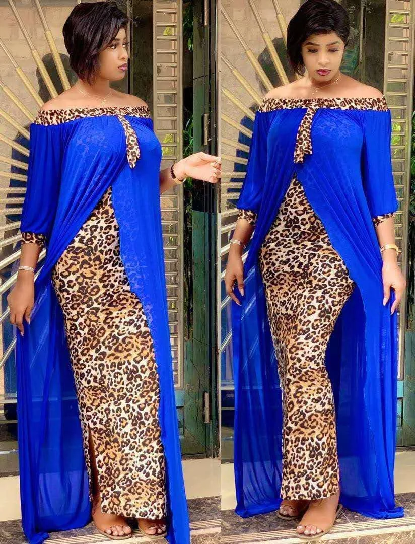 Африканские платья для женщин вечернее платье с коротким рукавом и вырезом