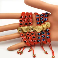 12pieces 1 5cm religious alloy saint benedict and resin eyes woven bracelets men or women for prayer to protection as gifts