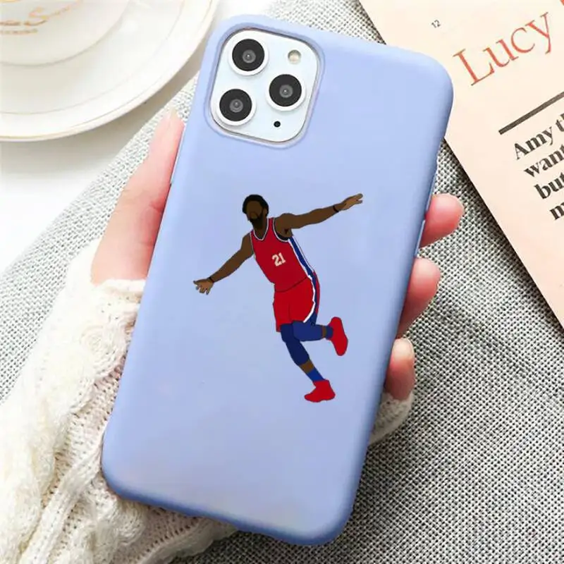 

Aertemisi Stephen Curry Derrick Rose Carmelo Anthony Phone Case Candy Color for iPhone 6 7 8 11 12 s mini pro X XS XR MAX Plus