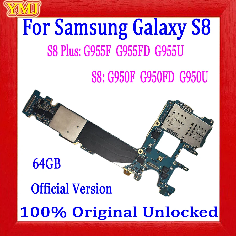 

With full chips for Galaxy S8 G950F G950FD G955U Motherboard,Original unlock For Samsung S8 Plus G955F G955FD G955U Logic board