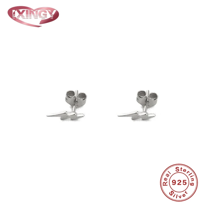 Женские серьги гвоздики из серебра 925 пробы с молнией|Серьги-гвоздики| |