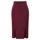 Модная женская облегающая базовая юбка-карандаш с бантиком на бедрах