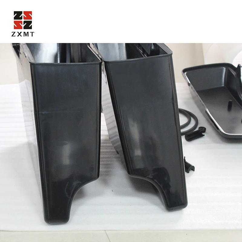 ZXMT неокрашенные 5 &quotрастягивающиеся расширенные жесткие седельные сумки для Harley