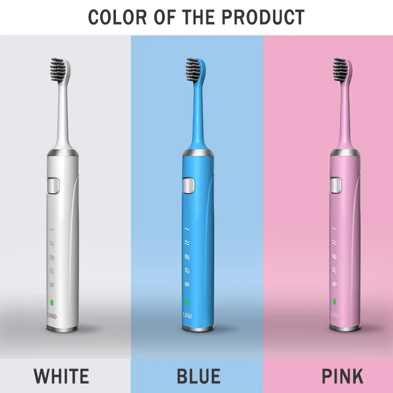 

Sonic Electric Toothbrush With 4 Brush Heads Automatic Tooth Brush 5 Modes Waterproof Rechargeable Gift