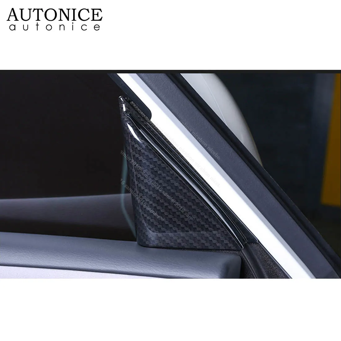 Цветная накладка из углеродного волокна на дверную колонку звуковое кольцо