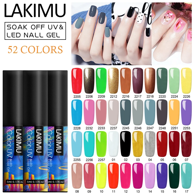 Lakimu сахарный Цвет УФ-гель для ногтей чистый цвет блеск дизайн гель лак