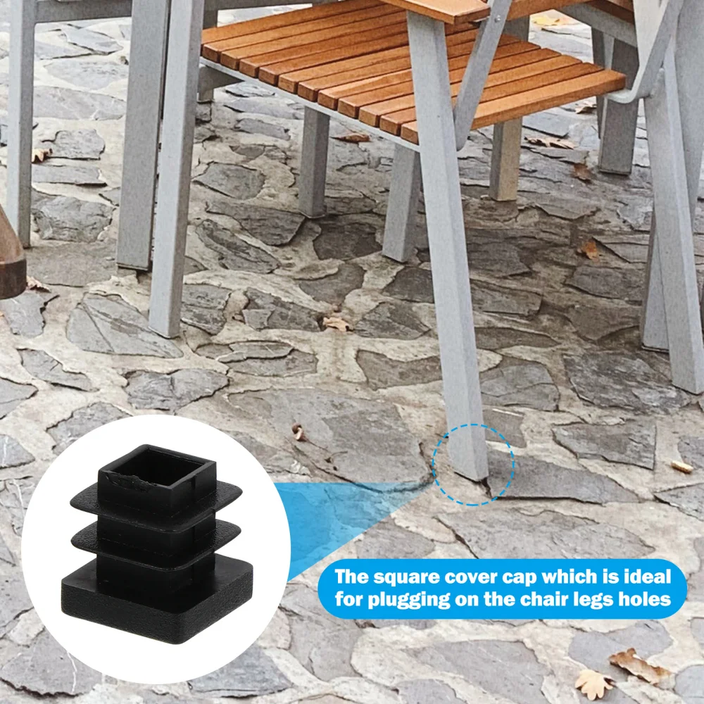 

100pcs Square Cover Furniture Leg Plug Tube Bung Blanking End Caps