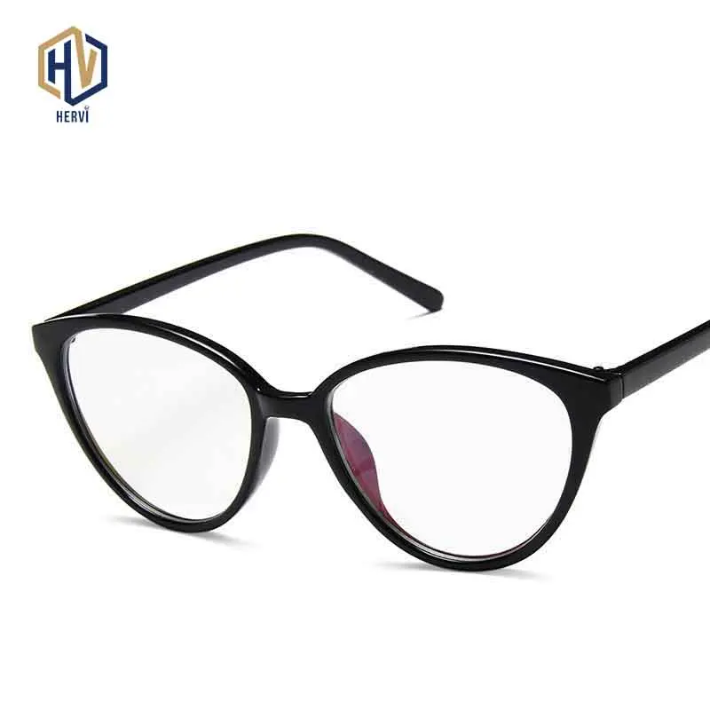 

Fashion Cat Eye Optics Frame Glasses Women Retro Big Frame Printing Twotone Myopia Eyeglasses Prescription Frames