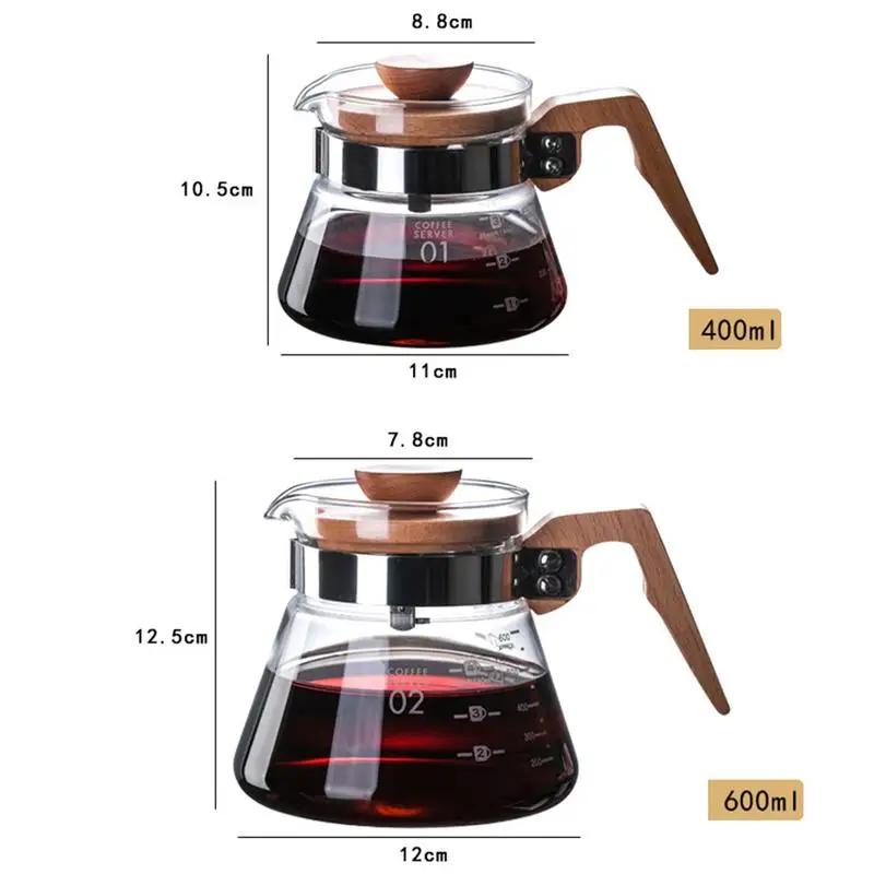 

Portable Glass Turkish Coffee Pot Set Large Capacity Multipurpose Percolator Coffee Pot Tea Cup with Filter Kitchen Coffeeware