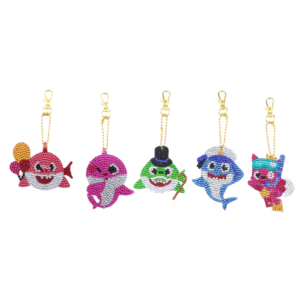 Брелок-подвеска для ключей ручной работы с изображением морской рыбы | Дом и сад