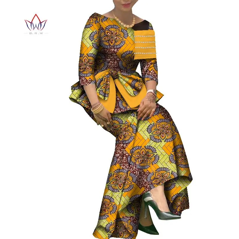 African Traditional Wear for Women dashiki Autumn women's Dress Bodycon Plus size Evening Party Cotton Vintage Dresses WY8519