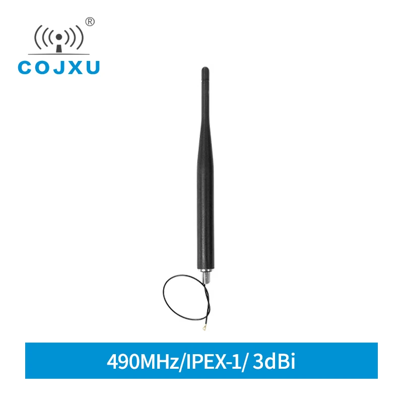 

490MHz Cabinet Rubber Antenna 3dBi IPEX-1 Interface Waterproof Nut Sutiable for Outdoor IOT Devices Cojxu TX490-JZLW-15