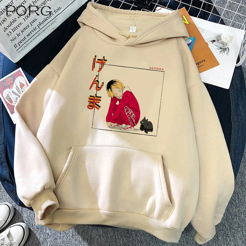 

Japanese Anime Haikyuu Hoodies Men Funny Harajuku Streetwear Harajuku Karasuno Fly High Graphic Sweatshirts Unisex Tops Man