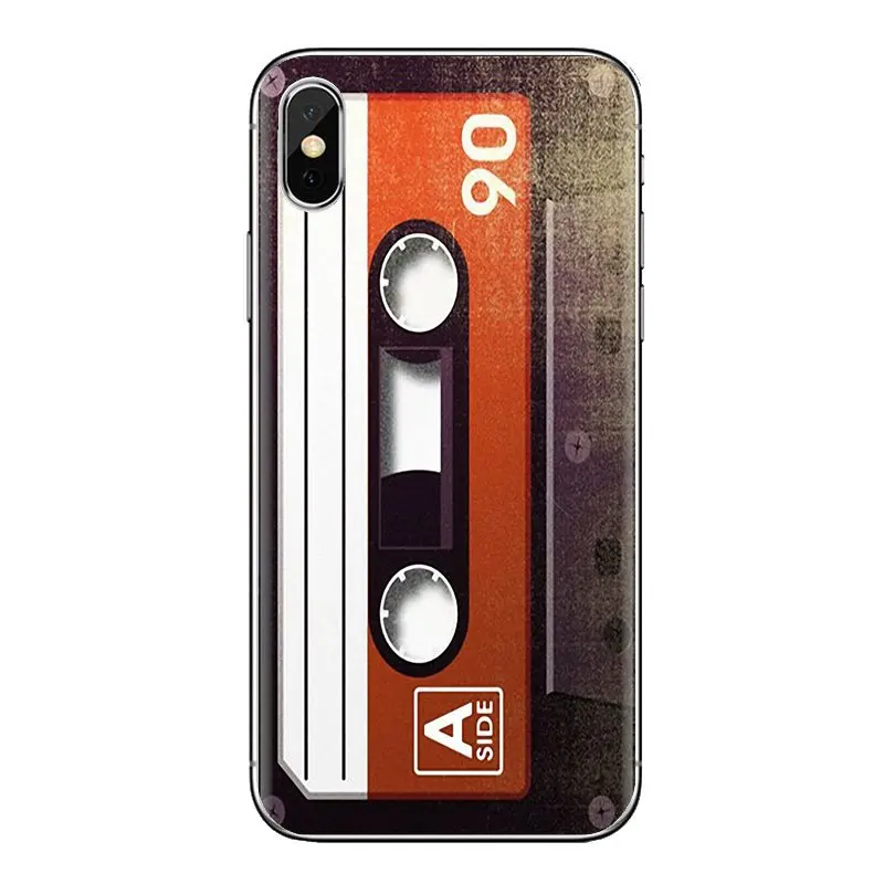 Housing Retro Side Old Style Tape Cassette For Samsung Galaxy S2 S3 S4 S5 MINI S6 S7 edge S8 S9 Plus Note 2 3 4 5 8 Coque Fundas |