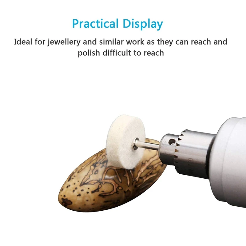 Набор полировальных тарелок GTBL из шерстяного войлока 123 шт. для вращающихся