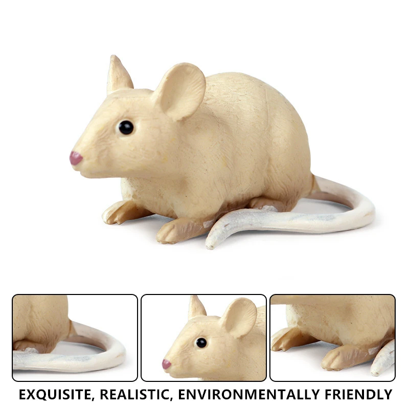 Детская имитация Статуэтка дикого животного игрушка мини мышь крыса хомяк