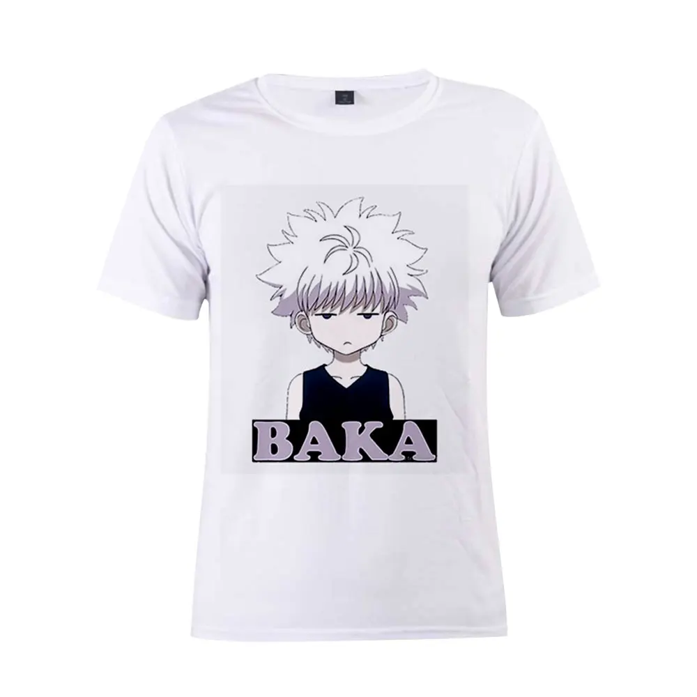 Футболка Hunter X для мужчин и женщин летняя рубашка с круглым вырезом коротким
