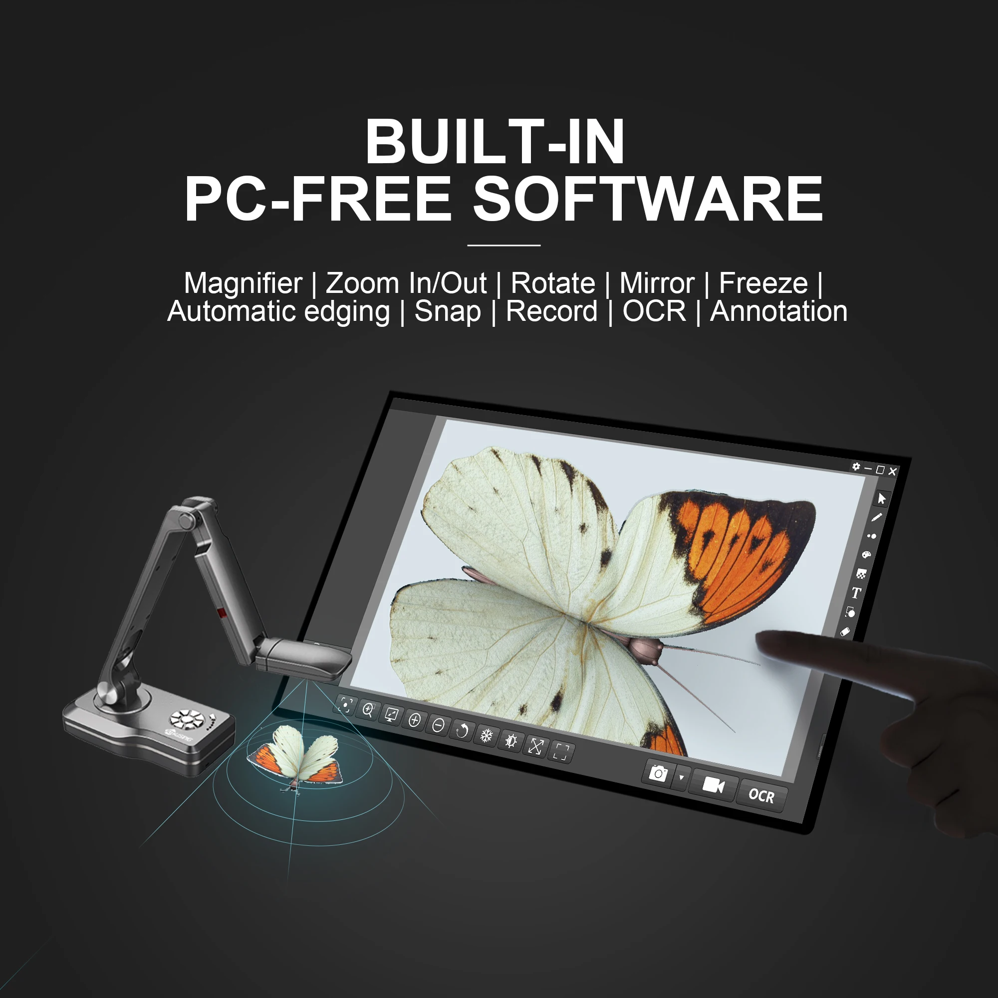 JOYUSING V500W 8MP Беспроводная камера для документов с WIFI/USB/VGA/HDMI четыре режима