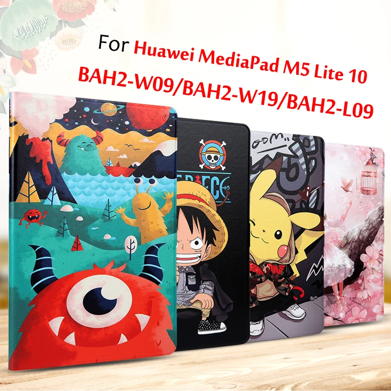 Силиконовый чехол для Huawei MediaPad M5 Lite 10 флип планшета BAH2 W09/W19/L09 1 дюйма умная