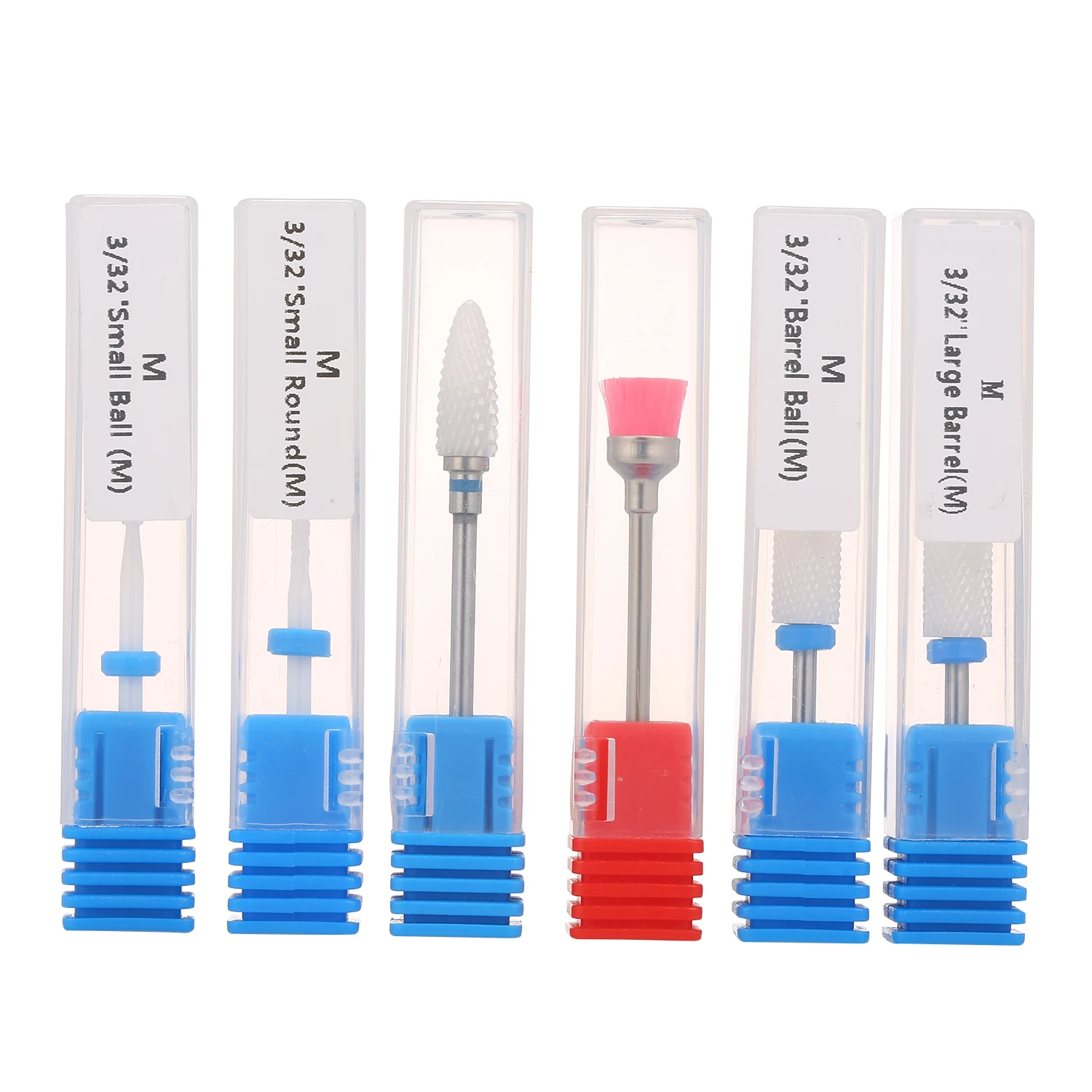 6pcs Nail Drill Bits Ceramic for Acrylic Gel Polishing Cuticle Dead Skin Removal Manicure Pedicure Tools Art Tool | Красота и
