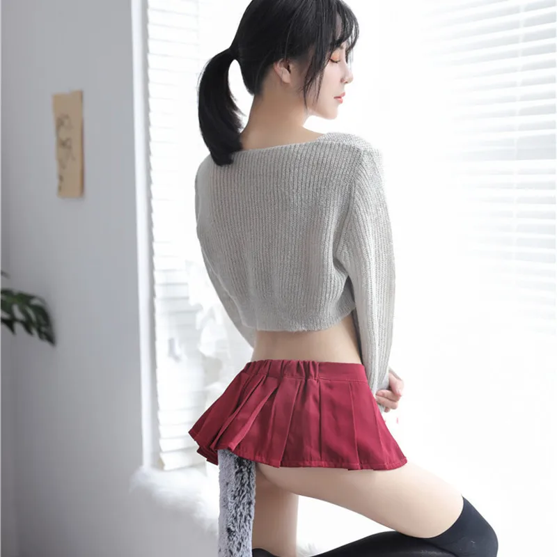 

sexy skirt 2020 Solid color lovely student 18 cm Buttocks Elastic saia pleated skirt mini skirts womens jupe femme faldas Japan